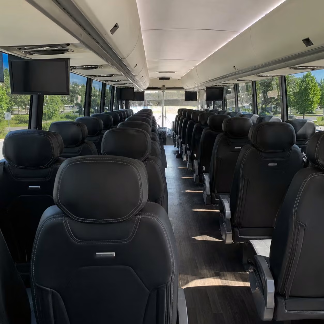 56 passenger charter bus interior