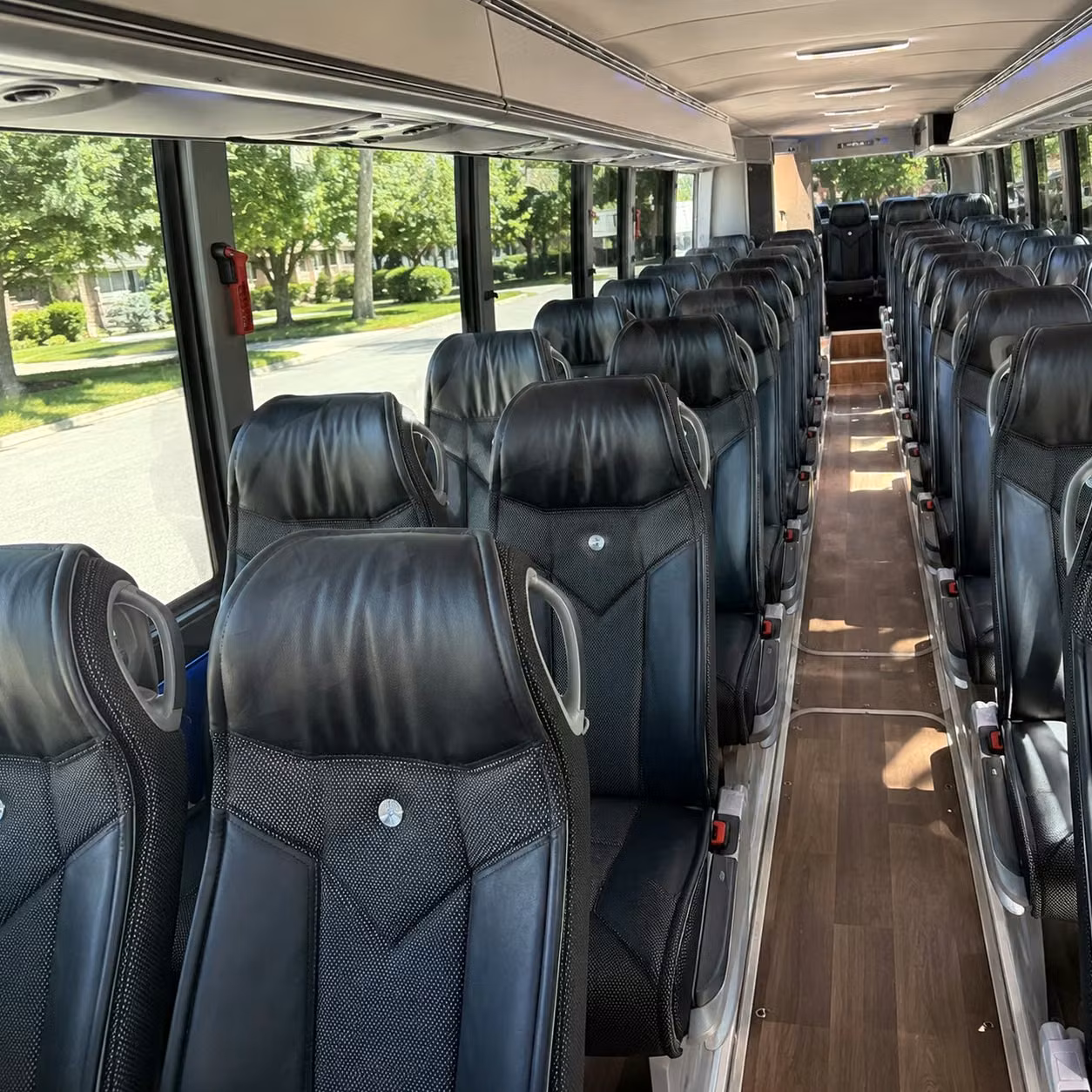 stamford charter bus rental interior